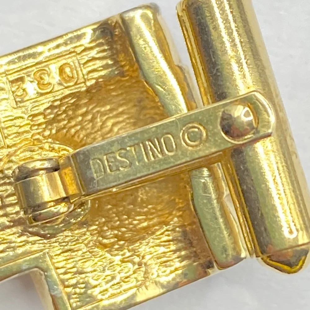 Gold Tone Cuff Links Bundle Of 4 Pairs Vintage Men's Unisex